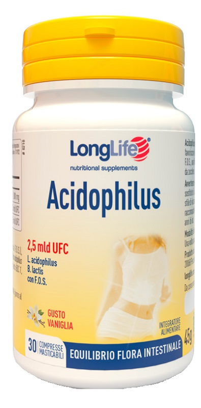 LONGLIFE ACIDOPHILUS 30 COMPRESSE MASTICABILI - Farma Nice
