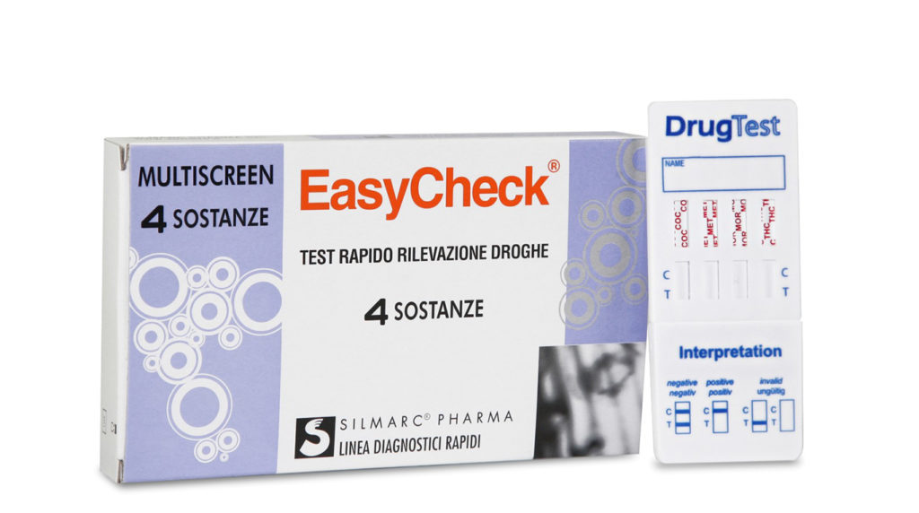 TEST RAPIDO SINGOLO O MULTIPLO PER RIVELAZIONE USO DI DROGHE STRIP EASYCHECK 4 SOSTANZE C - Farma Nice