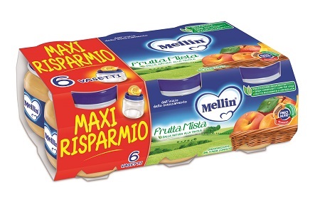 MELLIN OMOGENEIZZATO FRUTTA MISTA 100 G 6 PEZZI - Farma Nice