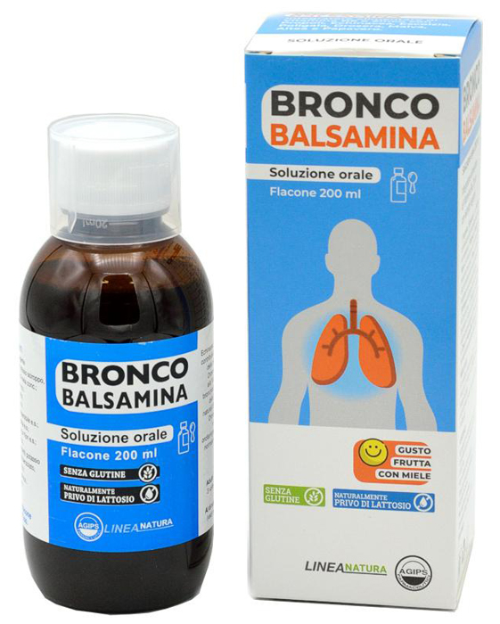 BRONCOBALSAMINA SOLUZIONE ORALE 200 ML GUSTO FRUTTA CON MIELE - Farma Nice