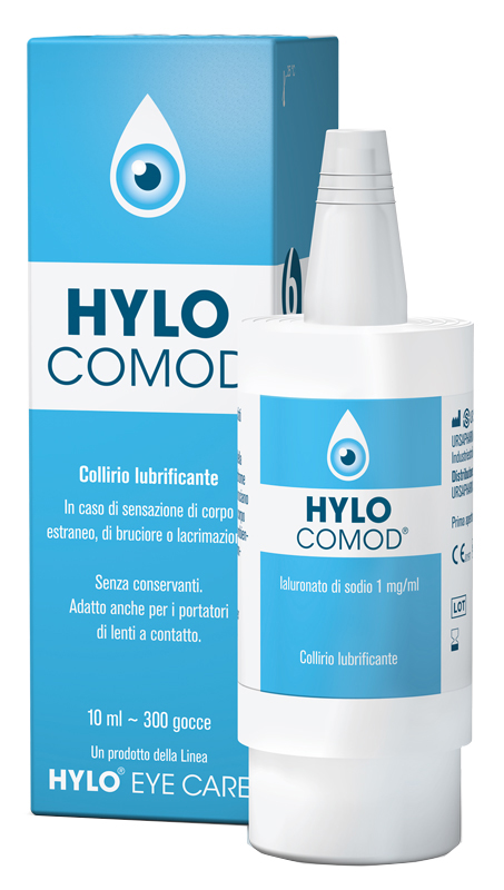 HYLO-COMOD GOCCE OCULARI IALURONATO DI SODIO 0,1%  FLACONCINO 10 ML - Farma Nice