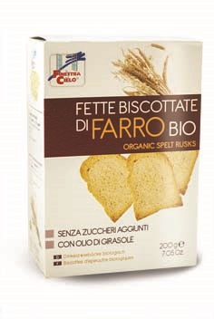 FSC FETTE BISCOTTATE DI FARRO BIO SENZA ZUCCHERI AGGIUNTI CON OLIO DI GIRASOLE SENZA OLIO DI PALMA 200 G - Farma Nice