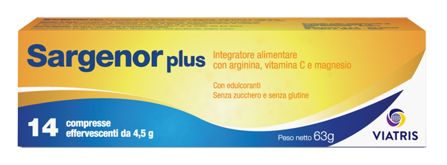 SARGENOR PLUS 14 COMPRESSE EFFERVESCENTI DA 4,5 G - Farma Nice