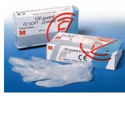 GUANTO IN VINILE SOFT MISURA GRANDE PER ESPLORAZIONI ESAMINAZIONI TERAPIA E LABORATORIO MASSIMO COMFORT ED ELEVATA SENSIBILITA' TATTILE 100 PEZZI - Farma Nice