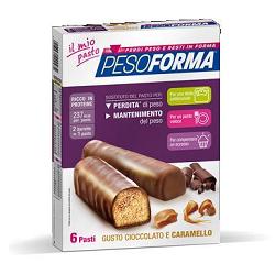 PESOFORMA BARRETTA CIOCCOLATO CARAMELLO 12 X 31 G - Farma Nice