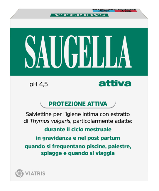 SAUGELLA ATTIVA SALVIETTINE DETERGENTI 10 BUSTINE - Farma Nice