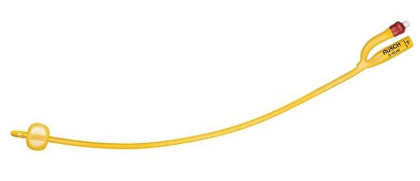 CATETERE FOLEY A MEDIA PERMANENZA  RUSCH GOLD PLUS A 2 VIE IN SILKOLATEX LATTICE-SILICONE PER ADULTO CH22 LUNGHEZZA 40 CM PUNTA CILINDRICA A 2 FORI PALLONCINO 30-50 ML 1 PEZZO - Farma Nice