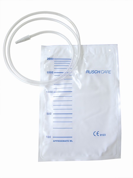 SACCA DI DRENAGGIO LETTO PER INCONTINENZA 2000ML IN PVC CON TUBO DI RACCORDO 130CM DIAMETRO 5X7MM MONOUSO 30 PEZZI - Farma Nice