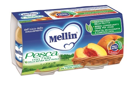 MELLIN OMOGENEIZZATO PESCA MELA 100 G 2 PEZZI - Farma Nice