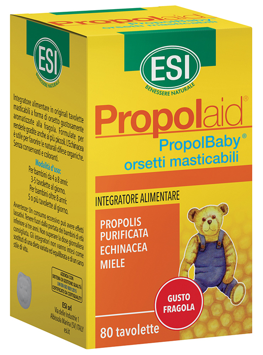 ESI PROPOLAID PROPOLBABY ORSETTI 80 COMPRESSE MASTICABILI - Farma Nice