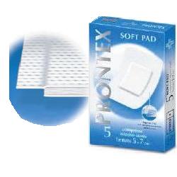 GARZA PRONTEX SOFT PAD COMPRESSA 5X7 CM 5 PEZZI - Farma Nice