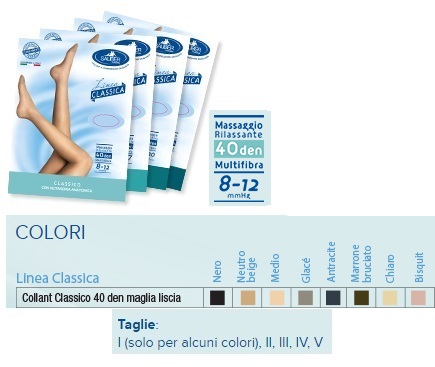 SAUBER COLLANT 40 DENARI MAGLIA LISCIA NEUTRO BEIGE 5 LINEA CLASSICA - Farma Nice