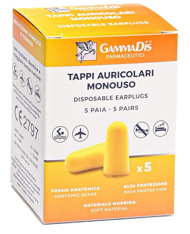 TAPPO AURICOLARE EAR GOMMAPIUMA 10 PEZZI GAMMADIS - Farma Nice