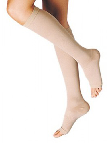 GAMBALETTO TERAPEUTICO DUALSAN A COMPRESSIONE DECRESCENTE KKL1 PUNTA APERTA BEIGE UNISEX 1 1 PAIO - Farma Nice