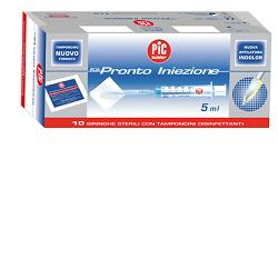 ASTUCCIO PIC PRONTO INIEZIONE CON 10 SIRINGHE STERILI MONOUSO APIROGENE ED ATOSSICHE CON AGO 14 ULTRAFINE 5ML - Farma Nice