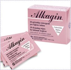 ALKAGIN SALVIETTE DETERGENTI PER IGIENE INTIMA MONOUSO 10 PEZZI - Farma Nice