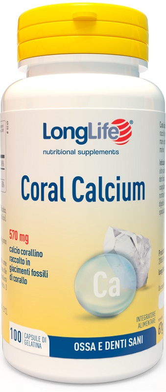 LONGLIFE CORAL CALCIUM 100 CAPSULE DI GELATINA - Farma Nice