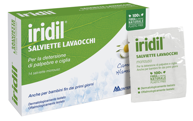 IRIDIL LAVAOCCHI 14 SALVIETTE MONOUSO - Farma Nice