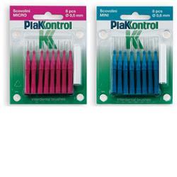 PLAKKONTROL SCOVOLINO MICRO 0,5 MM 8 PEZZI + MANICO - Farma Nice