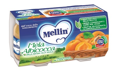 MELLIN OMOGENEIZZATO MELA/ALBICOCCA 100 G 2 PEZZI - Farma Nice