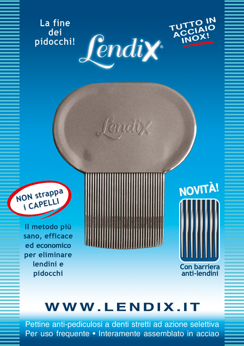 LENDIX PETTINE PREMIUM ANTIPIDOCCHI IN ACCIAIO - Farma Nice