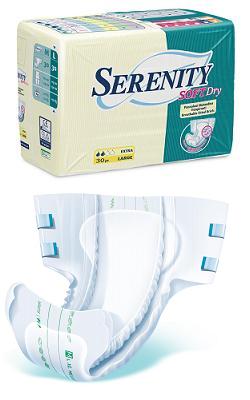 PANNOLONE PER INCONTINENZA SERENITY SOFTDRY FORMATO SUPER T AGLIA LARGE 30 PEZZI - Farma Nice