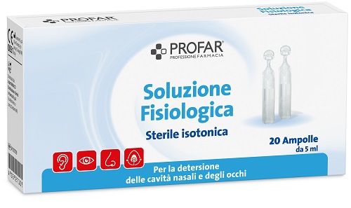 PROFAR SOLUZIONE FISIOLOGICA STERILE ISOTONICA 5 ML 20 AMPOLLE - Farma Nice