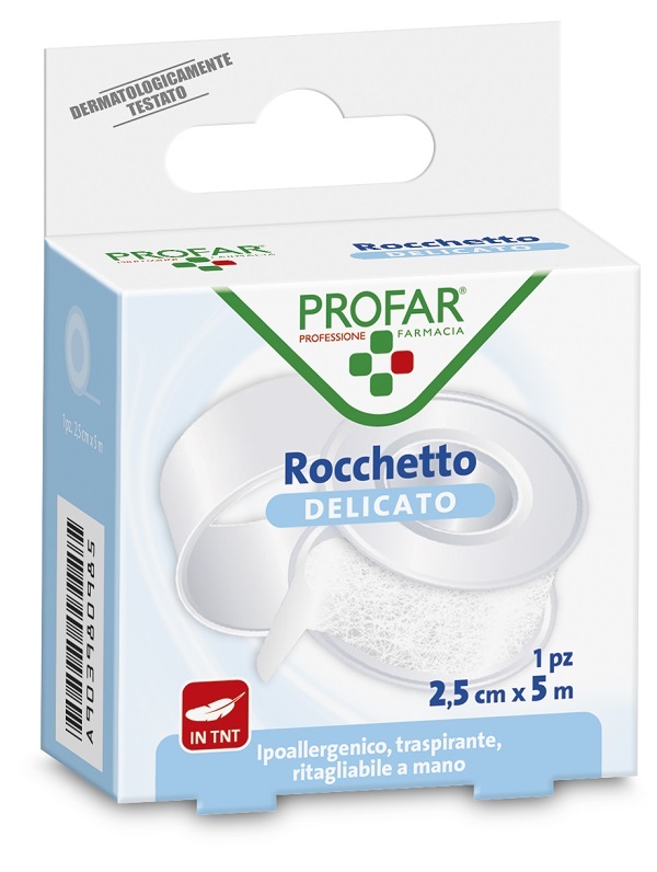ROCCHETTO TESSUTO NON TESSUTO DELICATO 2,5 CM X 5 M PROFAR - Farma Nice