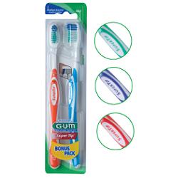 GUM SUPER TIP 463 COMPACT SPAZZOLINO MEDIO BONUS PACK 2 PEZZI - Farma Nice