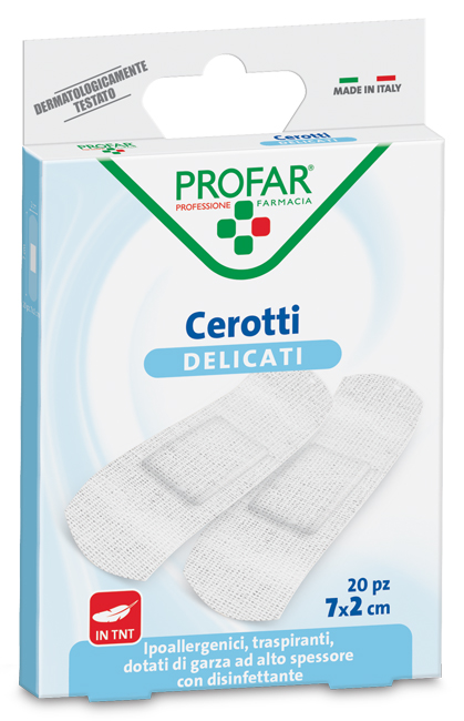 CEROTTO TESSUTO NON TESSUTO DELICATO MEDI 7X2 CM 20 PEZZI PROFAR - Farma Nice