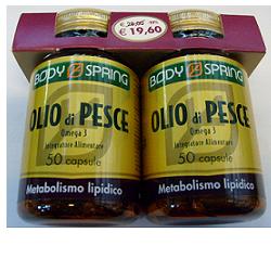 BODY SPRING OLIO DI PESCE OMEGA 3 CONFEZIONE BIPACK 50 CAPSULE X 2 - Farma Nice