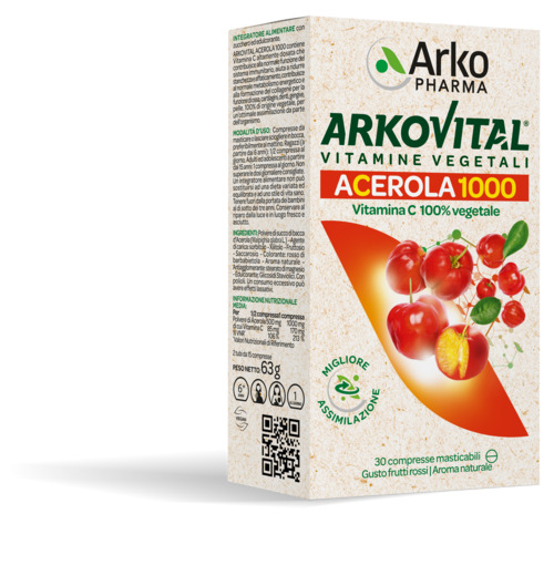 ARKOVITAL ACEROLA 1000 30 COMPRESSE MASTICABILI - Farma Nice