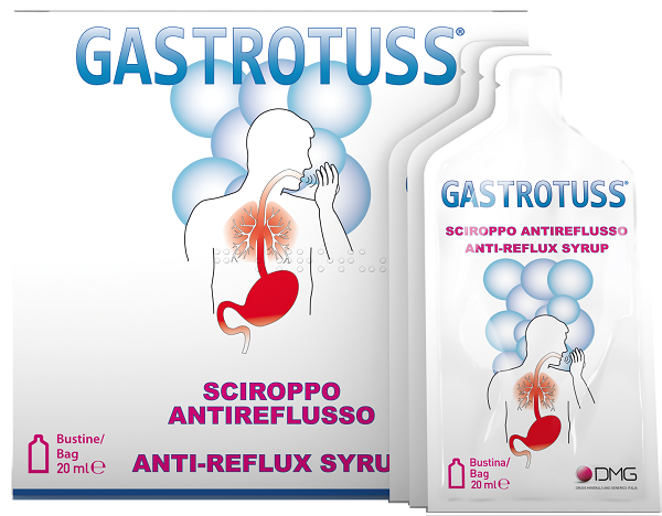 SCIROPPO ANTIREFLUSSO GASTROTUSS 25 BUSTINE MONODOSE 20 ML - Farma Nice
