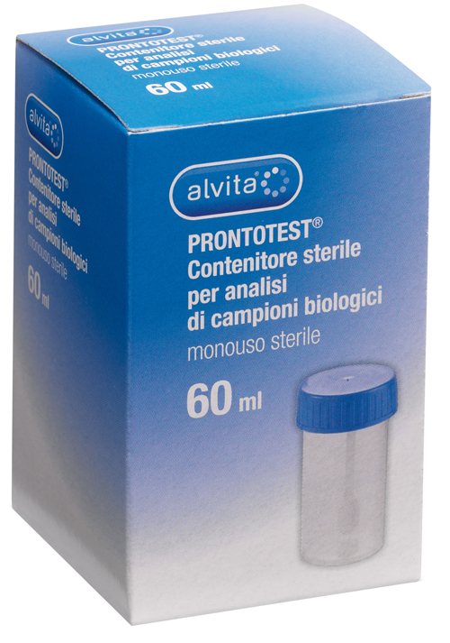 CONTENITORE ALVITA PRONTOTEST PER ANALISI DI CAMPIONI BIOLOGICI 60ML - Farma Nice