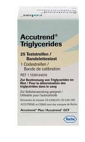 STRISCE REATTIVE PER TRIGLICERIDI ACCUTREND 25 PEZZI - Farma Nice