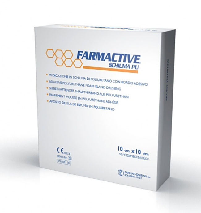 CEROTTO FARMACTIVE SCHIUMA IN POLIURETANO 10X10CM 10 PEZZI - Farma Nice