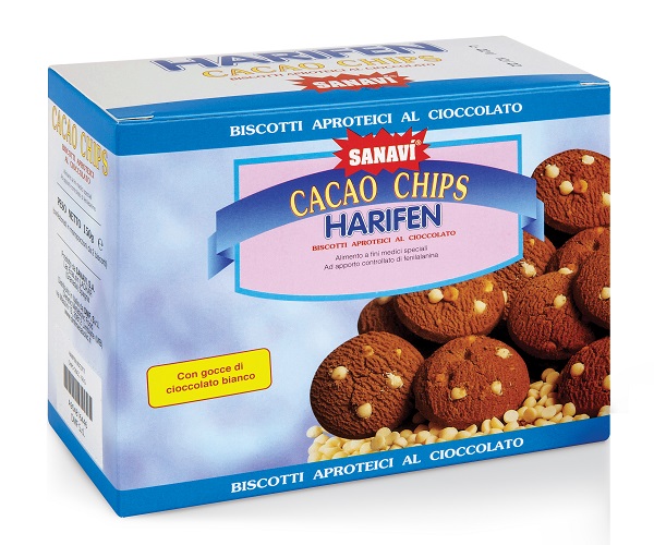 HARIFEN CHIPS CACAO BIANCO 150 G - Farma Nice