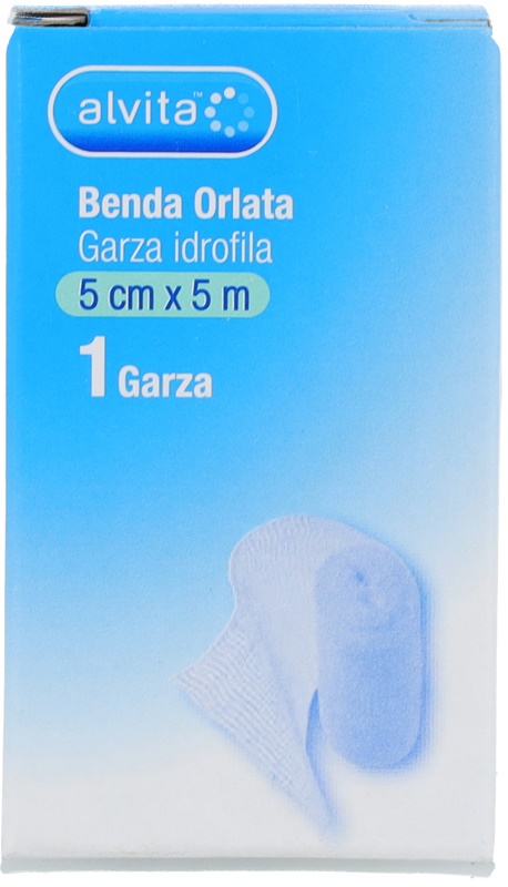 BENDA ORLATA GARZA IDROFILA ALVITA 5X500CM - Farma Nice