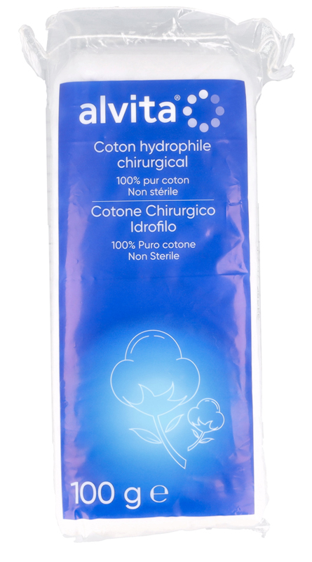 COTONE CHIRURGICO IDROFILO ALVITA 100% PURO COTONE 100 G - Farma Nice
