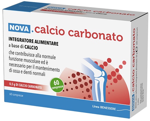 CALCIO CARBONATO 60 COMPRESSE DA 0,6 G - Farma Nice