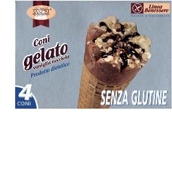 CONI GELATO VANIGLIA NOCCIOLA 4 X 75 G - Farma Nice