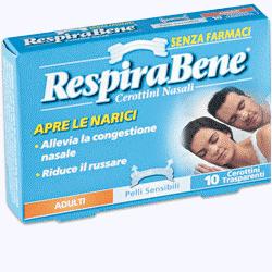 CEROTTO NASALE TRASPARENTE ADULTI RESPIRA BENE 10 PEZZI - Farma Nice