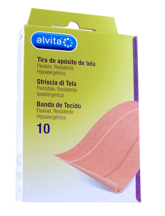 CEROTTO IN STRISCIA DI TELA ALVITA 10 X 6 CM 10 PEZZI - Farma Nice