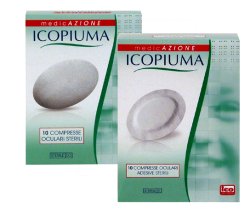 ICOPIUMA GARZA COMPRESSA OCULARE DI COTONE 10 PEZZI - Farma Nice