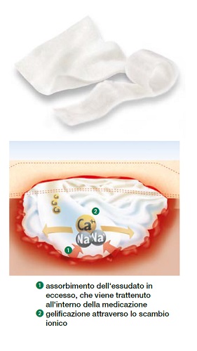 MEDICAZIONE STERILE IN ALGINATO DI CALCIO COMPRESSA SUPRASORB A 5X5 CM 10 PEZZI - Farma Nice