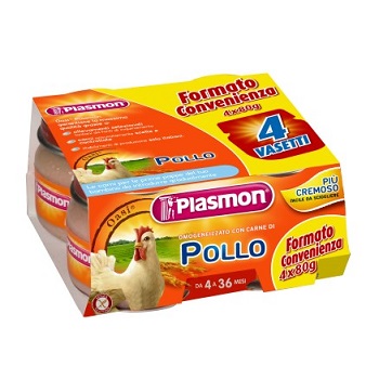 PLASMON OMOGENEIZZATO POLLO CON GIFT 4 X 80 G - Farma Nice