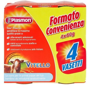 PLASMON OMOGENEIZZATO VITELLO 4 X 80 G - Farma Nice