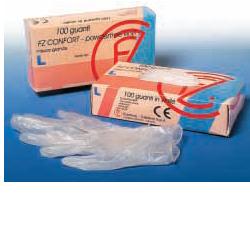 GUANTO IN VINILE CONFORT MISURA MEDIA ANTIADERENTE BIOCOMPATIBILE UTILIZZABILE ANCHE A CONTATTO CON SOSTANZE ALIMENTARI 100 PEZZI SENZA POLVERE - Farma Nice