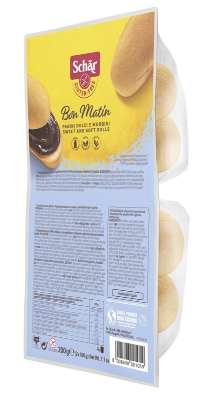SCHAR BON MATIN PANINI DOLCI E MORBIDI SENZA LATTOSIO 2 PEZZI DA 100 G - Farma Nice