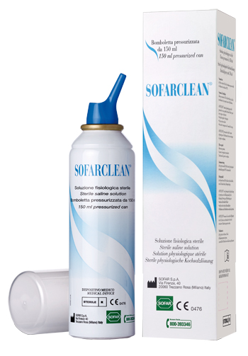 SOLUZIONE FISIOLOGICA SOFARCLEAN 150ML IN BOMBOLETTA PRESSURIZZATA - Farma Nice